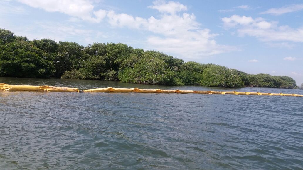 Refuge Cay garbage barriers 2